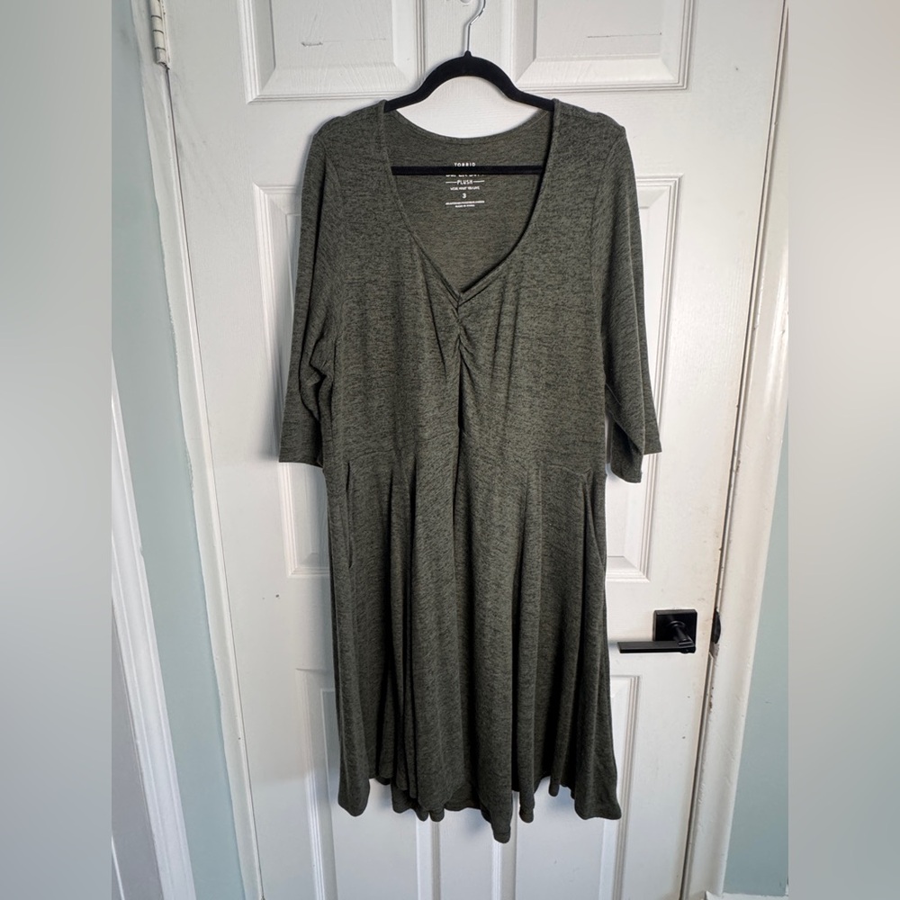 Torrid Olive Green Dress